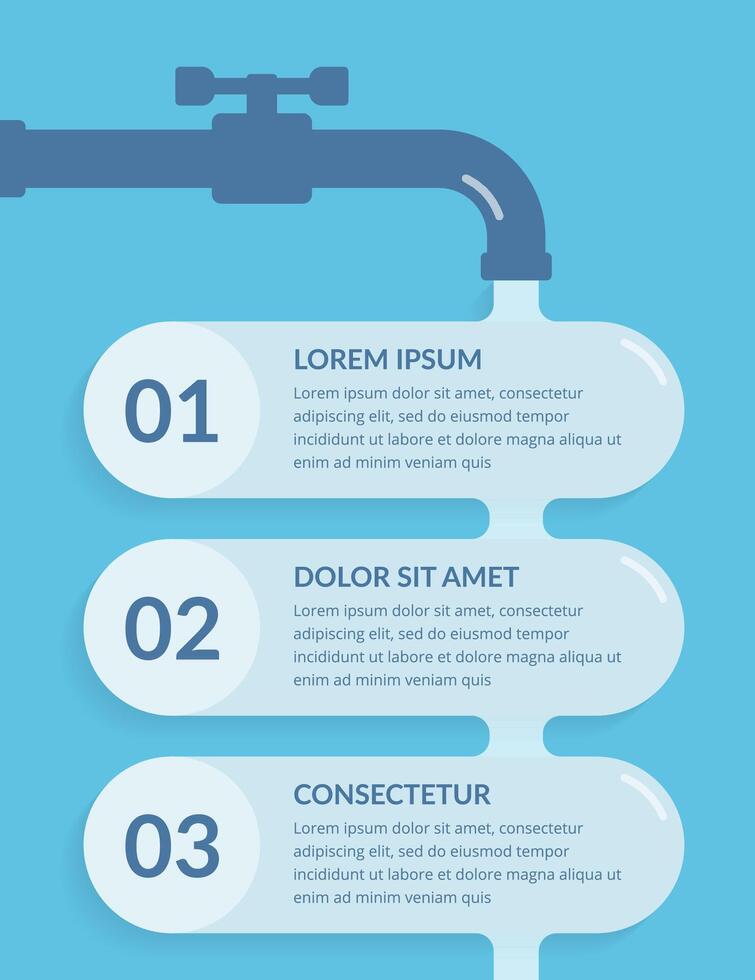 Water Infographics Template vector