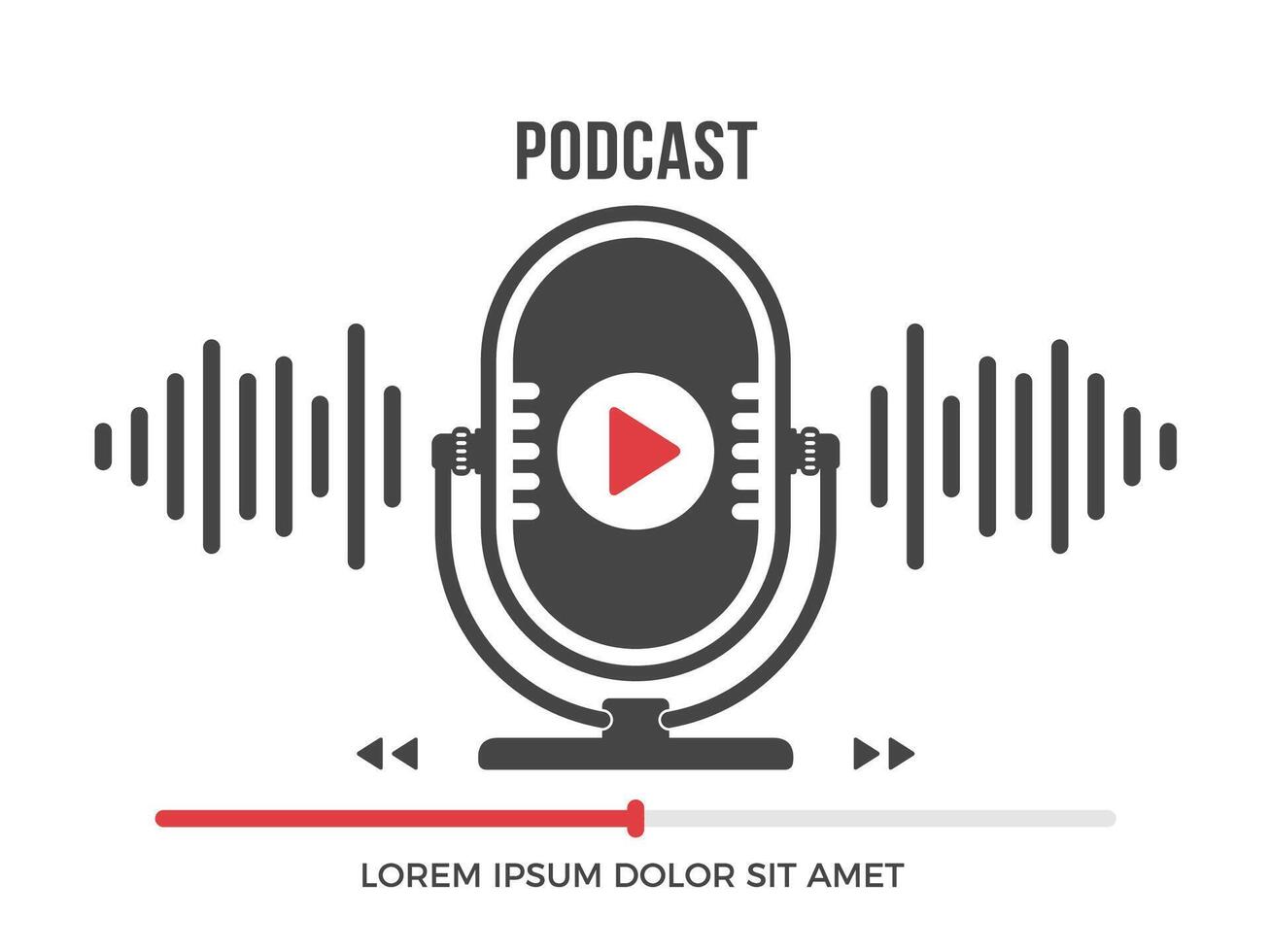 Podcast Banner Illustration vector
