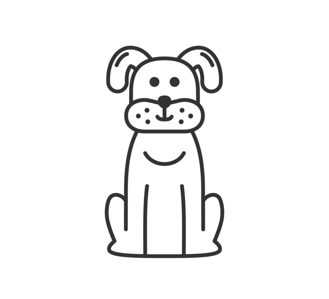 Dog Line Icon vector
