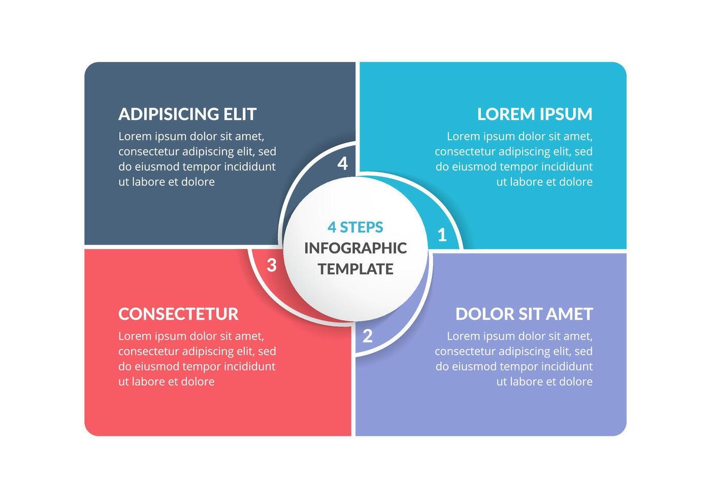 Circle Diagram - Four Elements vector