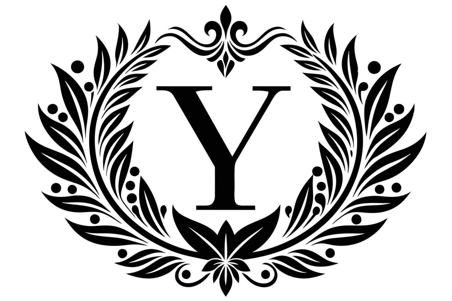 Leaf Letter Y logo icon template design vector