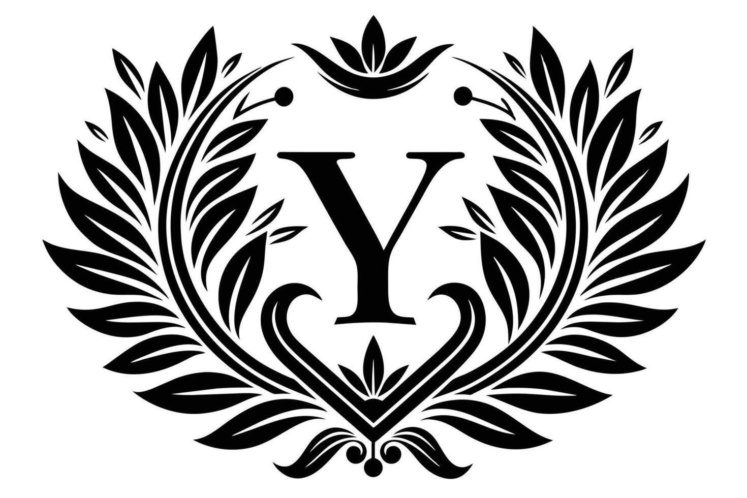 Leaf Letter Y logo icon template design vector