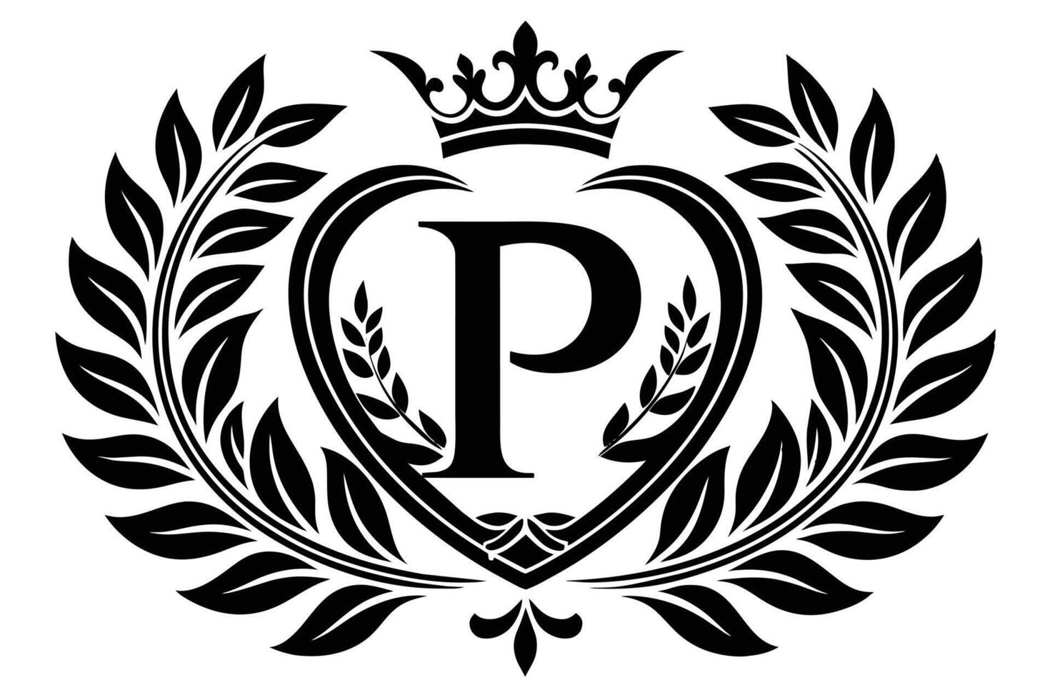 Leaf Letter P logo icon template design vector