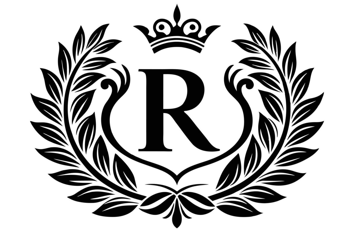 Leaf Letter R logo icon template design vector
