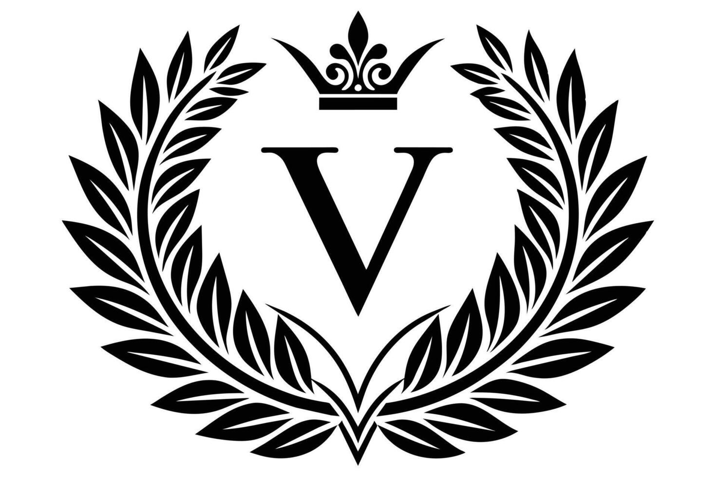 Leaf Letter V logo icon template design vector