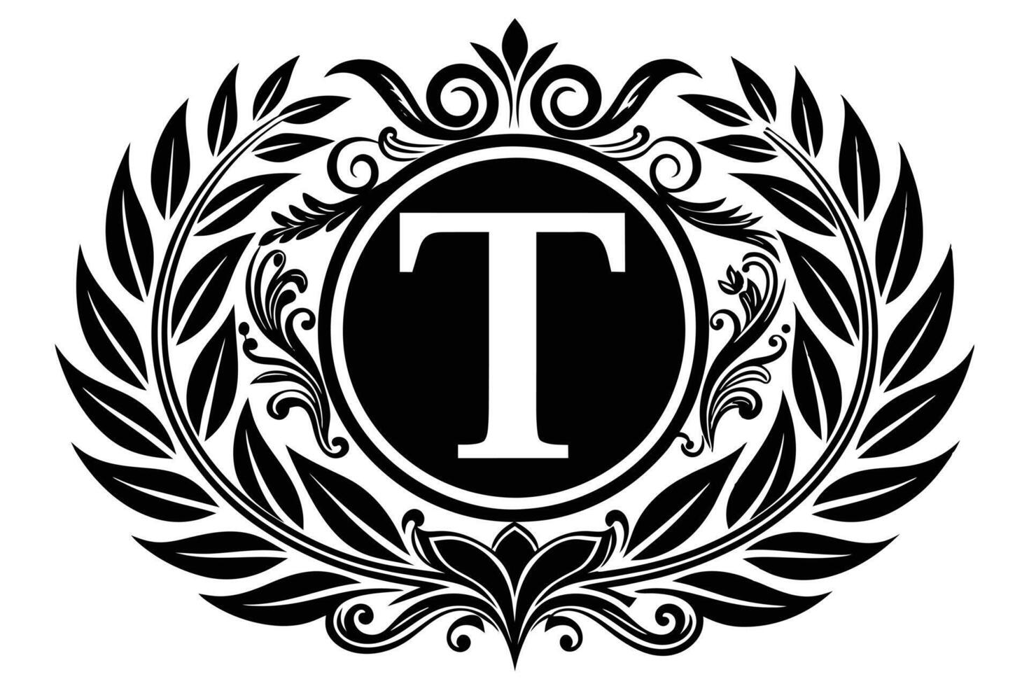 Leaf Letter T logo icon template design vector