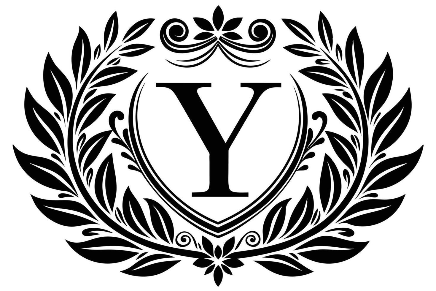 Leaf Letter Y logo icon template design vector