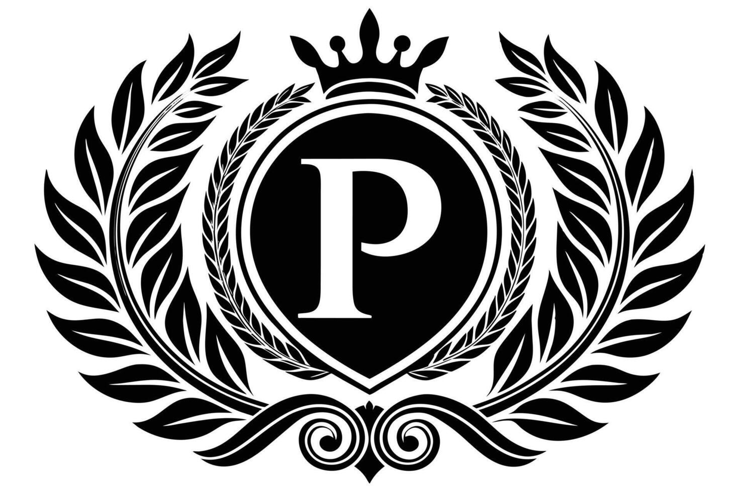 Leaf Letter P logo icon template design vector