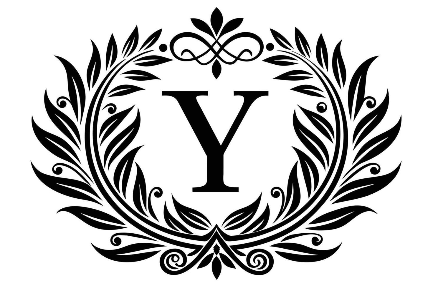 Leaf Letter Y logo icon template design vector