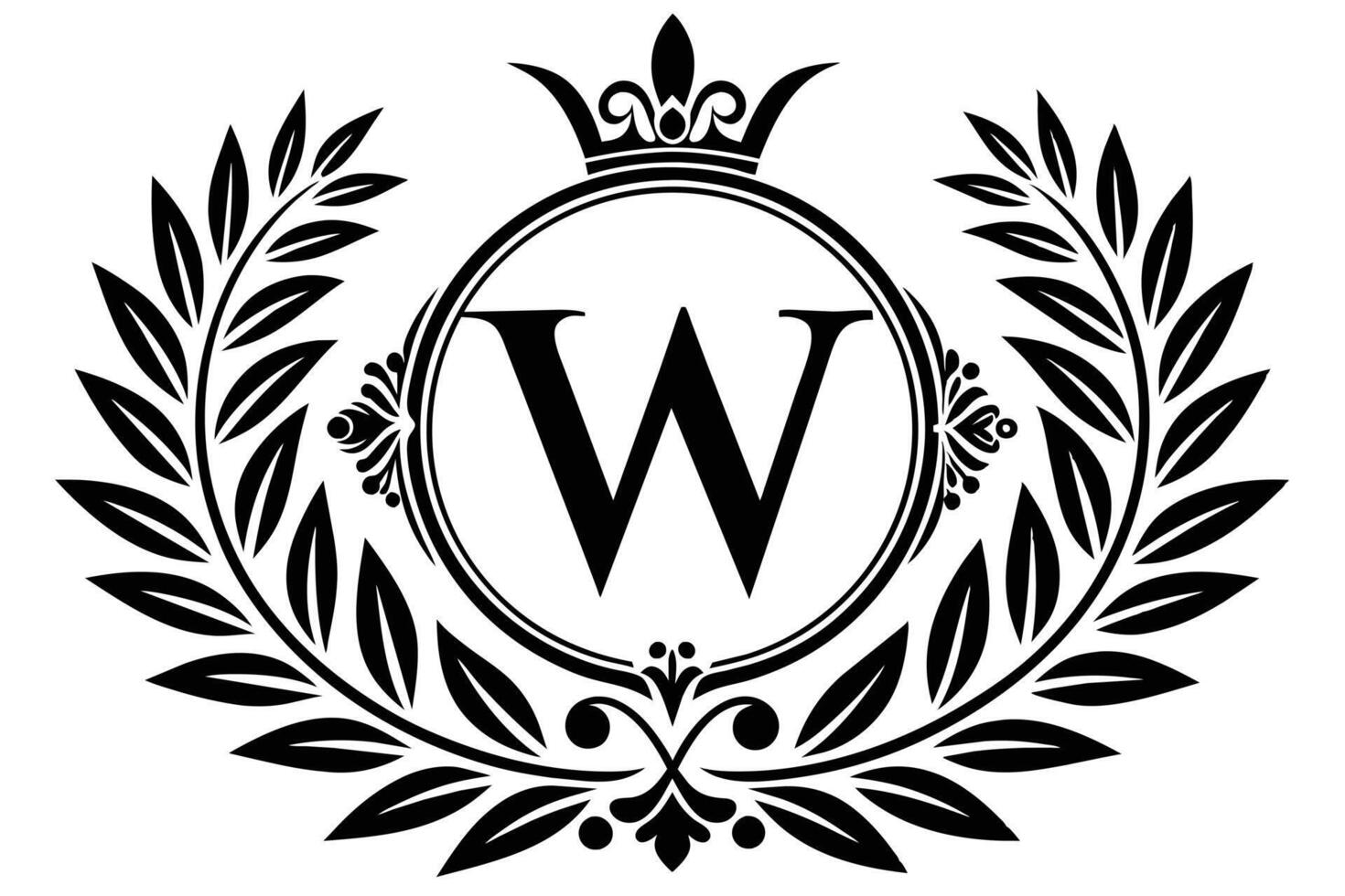 Leaf Letter W logo icon template design vector