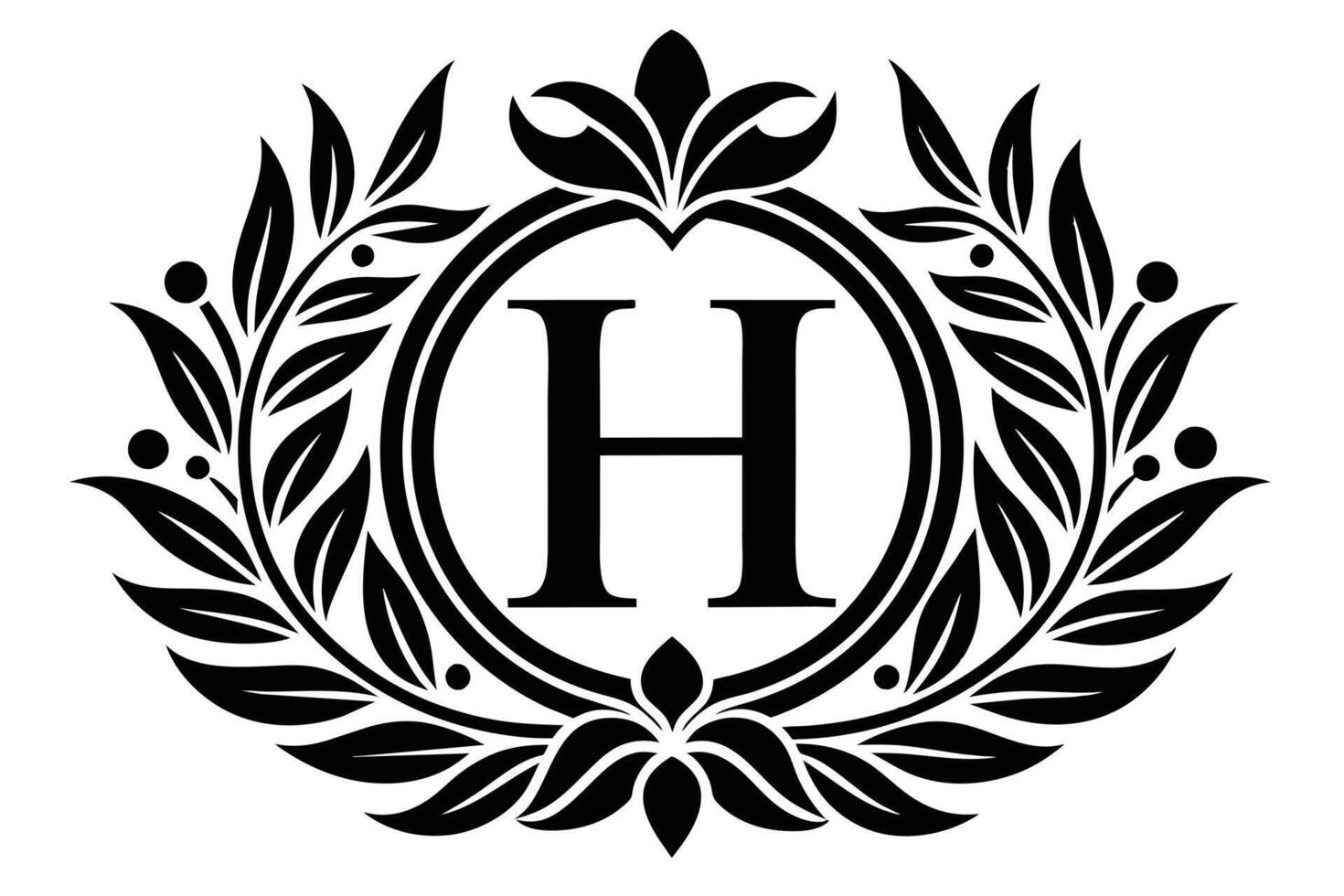 Leaf Letter H logo icon template design vector