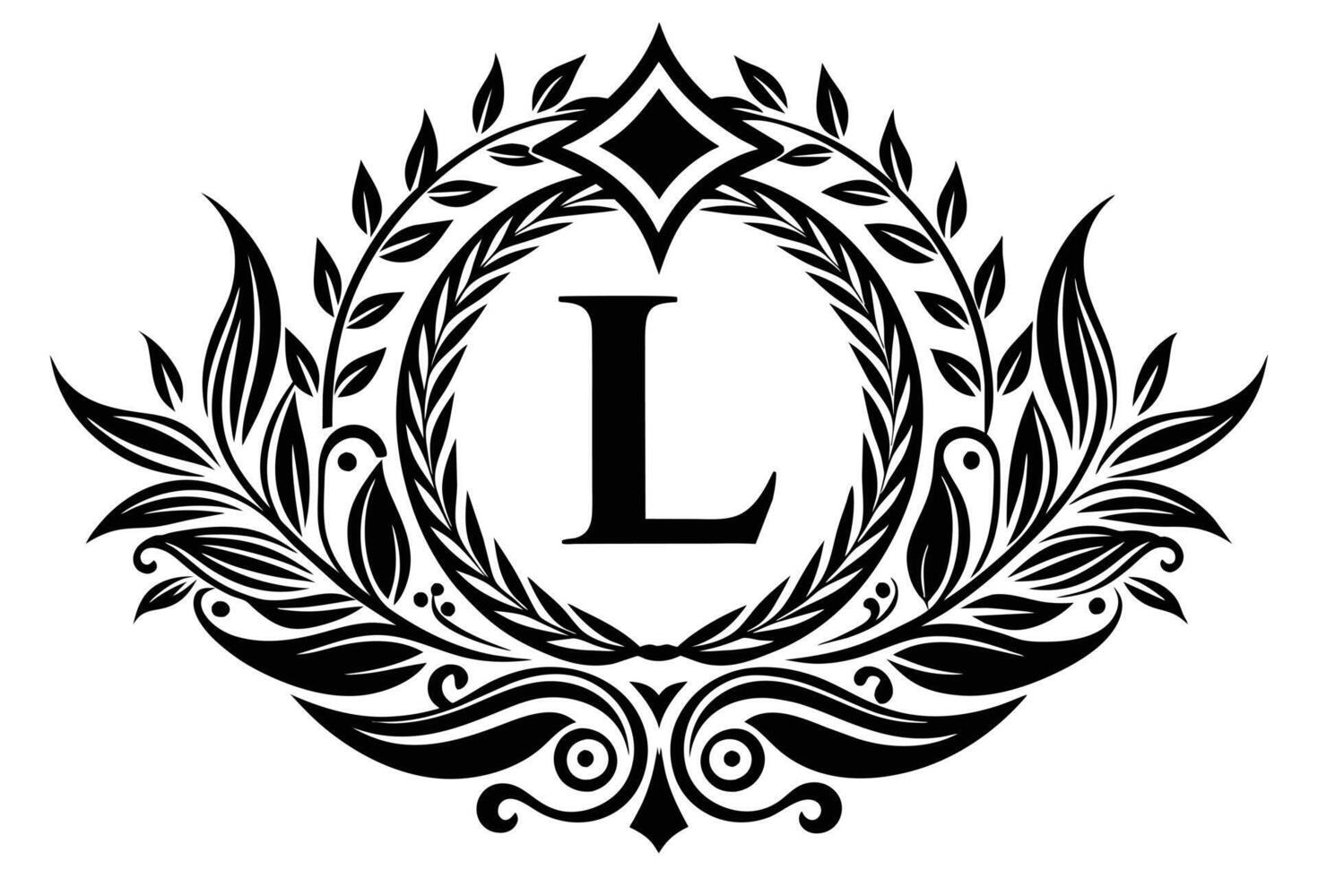 Leaf Letter L logo icon template design vector
