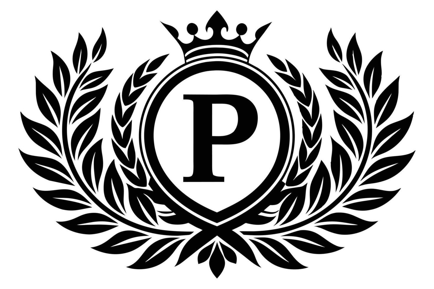 Leaf Letter P logo icon template design vector