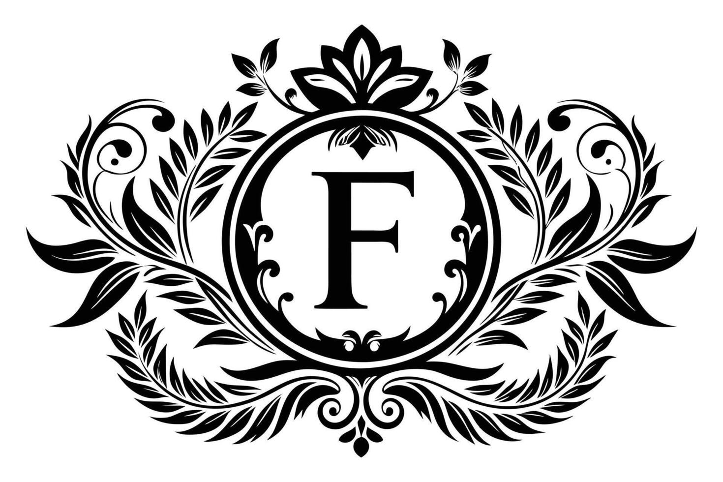 Leaf Letter F logo icon template design vector