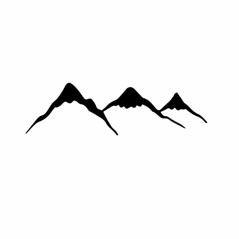 Mountain Symbol. Tattoo Design Illustration. vector