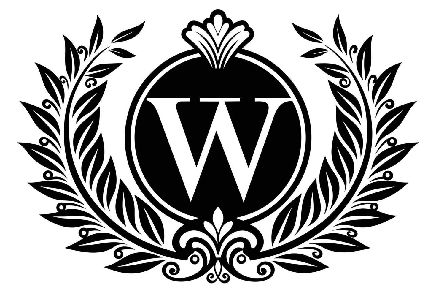 Leaf Letter W logo icon template design vector