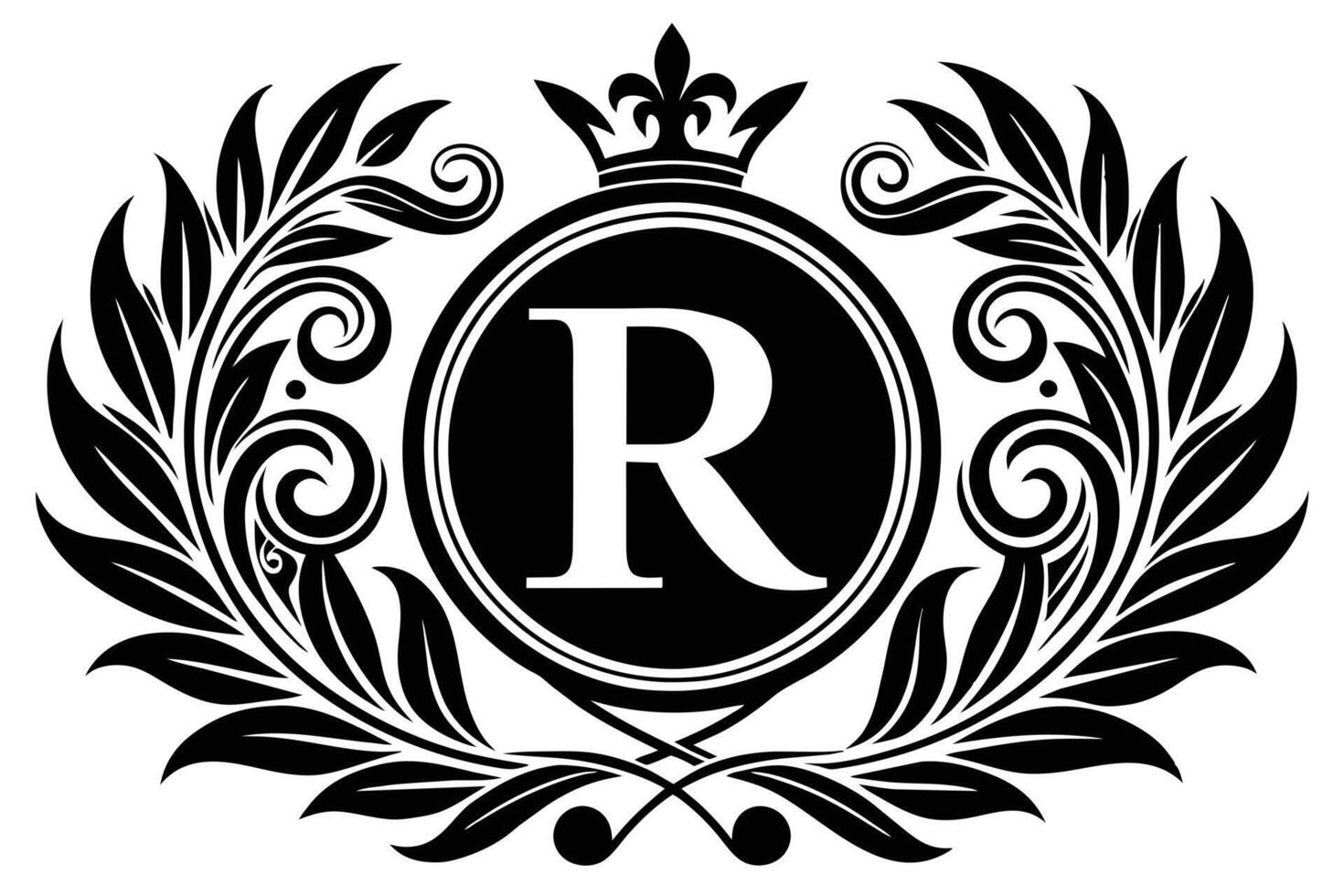 Leaf Letter R logo icon template design vector