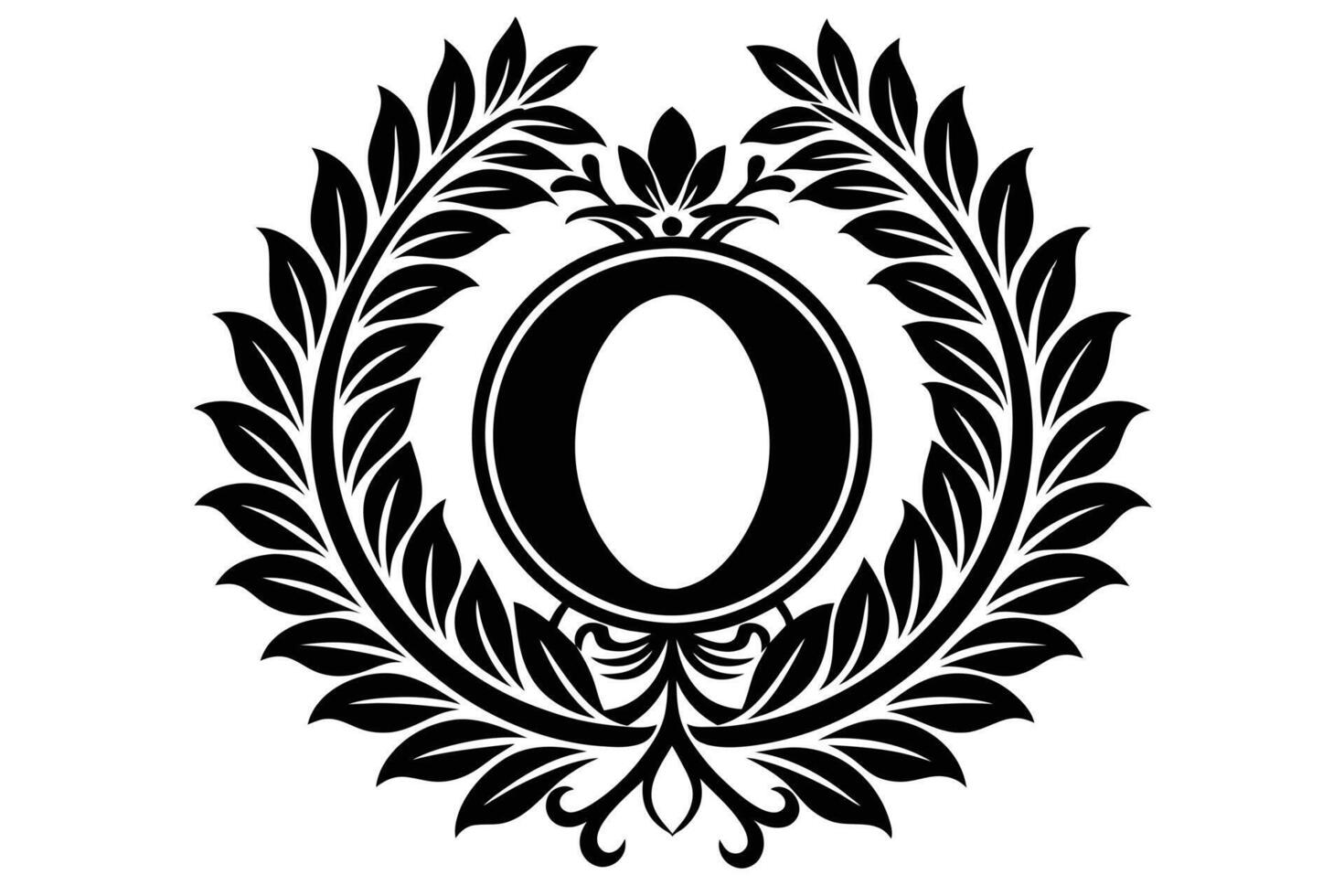 Leaf Letter O logo icon template design vector