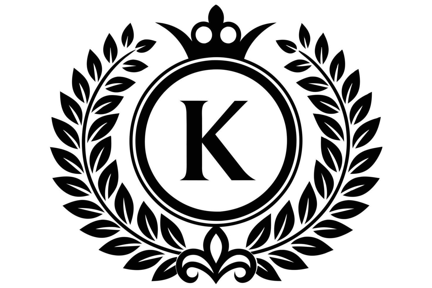 Leaf Letter K logo icon template design vector