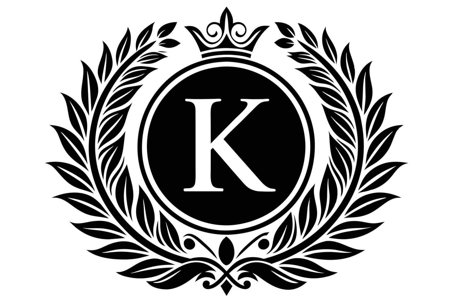 Leaf Letter K logo icon template design vector