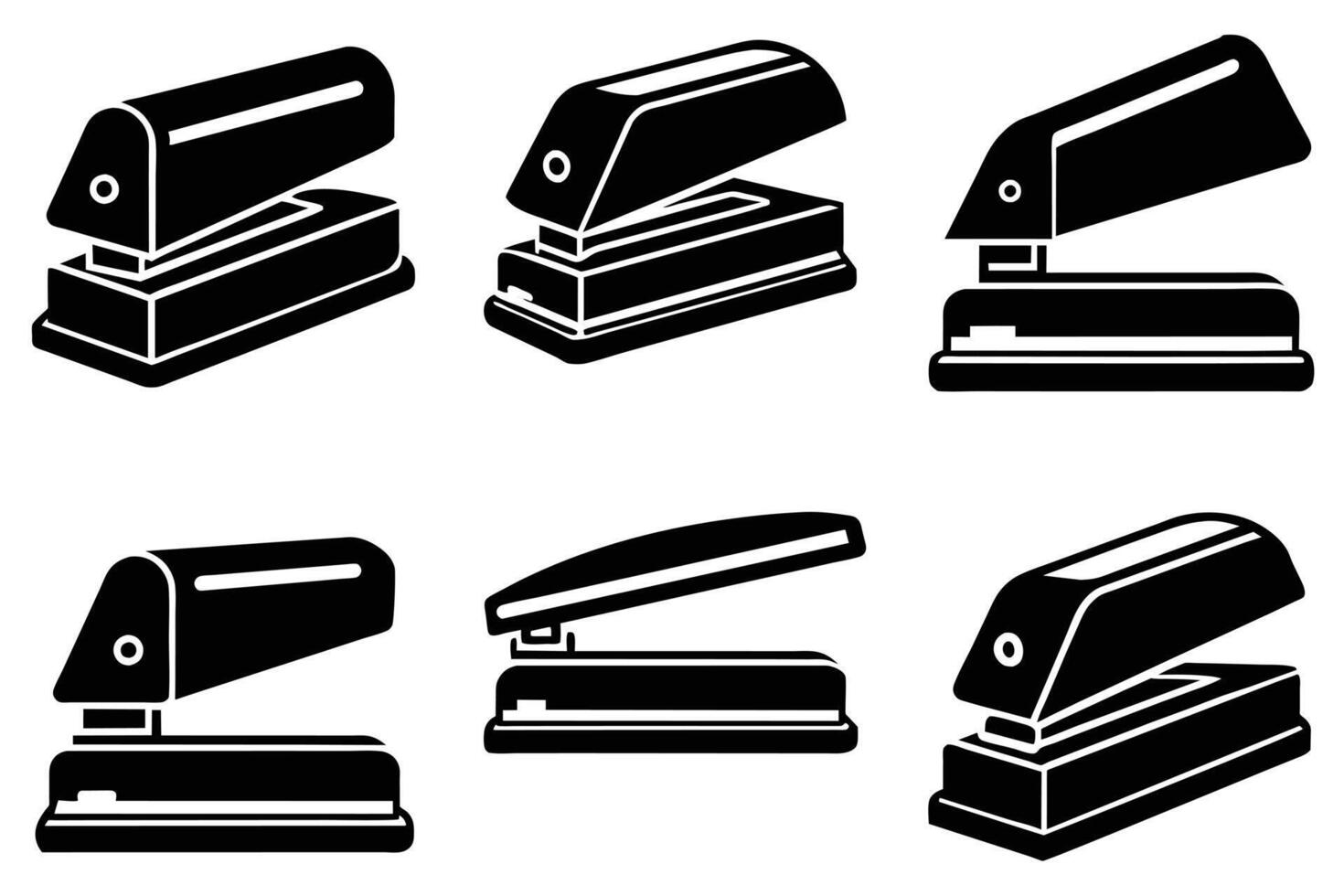 Simple of paper punch staples design vector