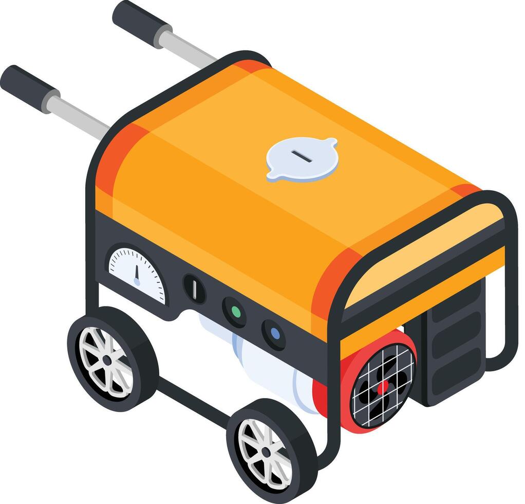 Isometric Portable Generator vector