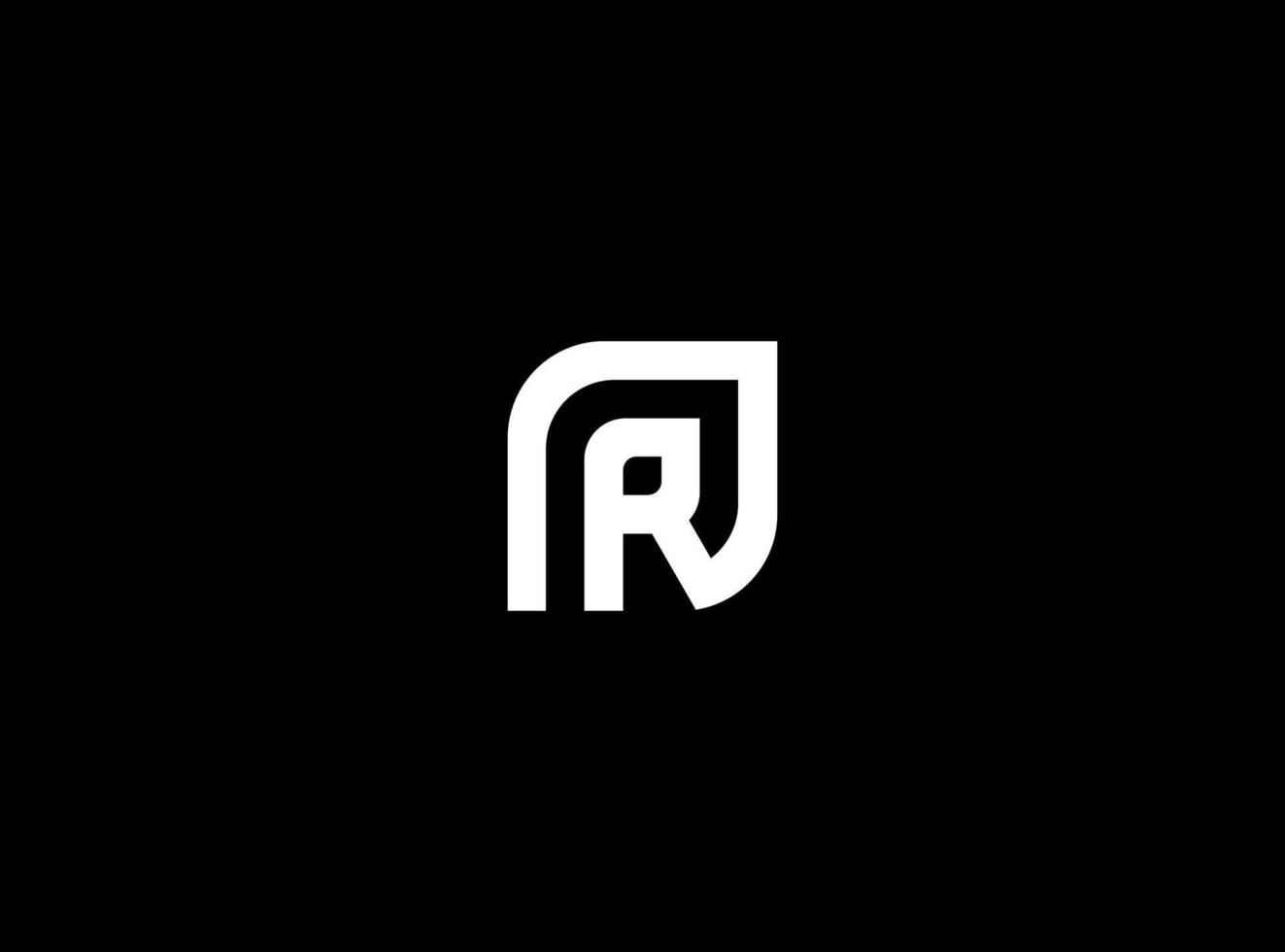R Logo with Eco Green and Nature Concept vector