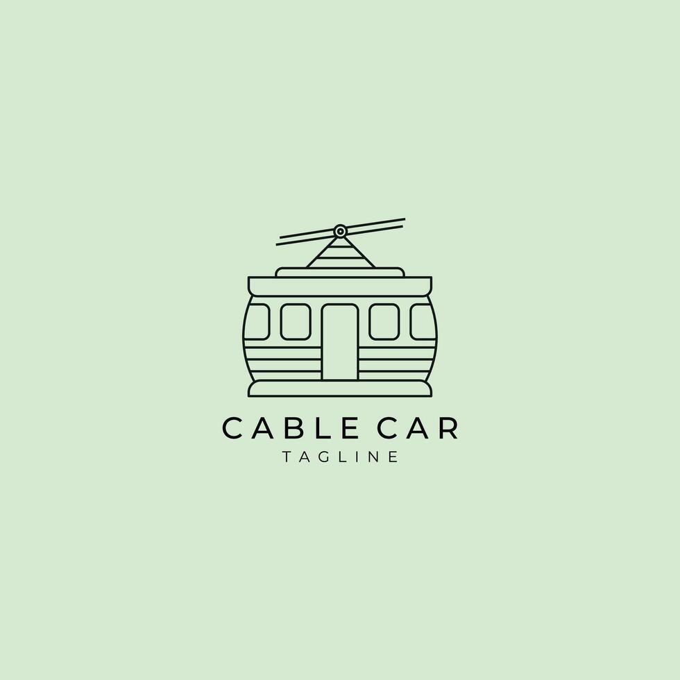 Cable car outline icon. linear style sign for mobile concept and web design. Funicular simple line icon. Gondola symbol, logo illustration. Pixel perfect graphics vector