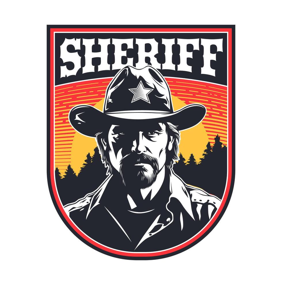 Sheriff Badge Design vector