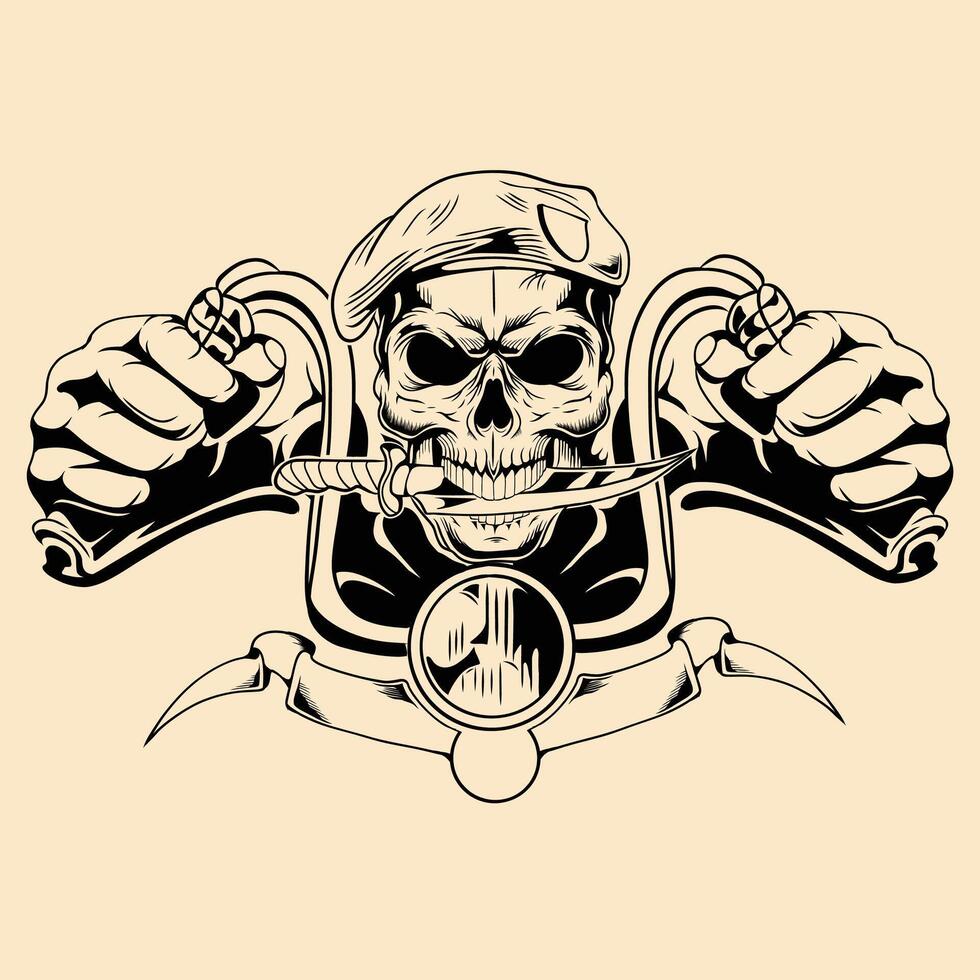 Skull Rider T vector