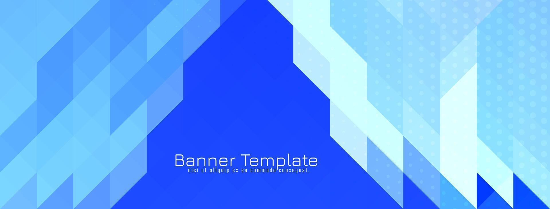 Abstract triangular pattern mosaic design blue color banner vector