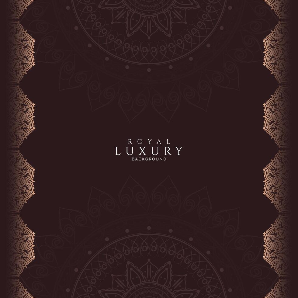 Luxurious decorative floral frame classic mandala background design vector