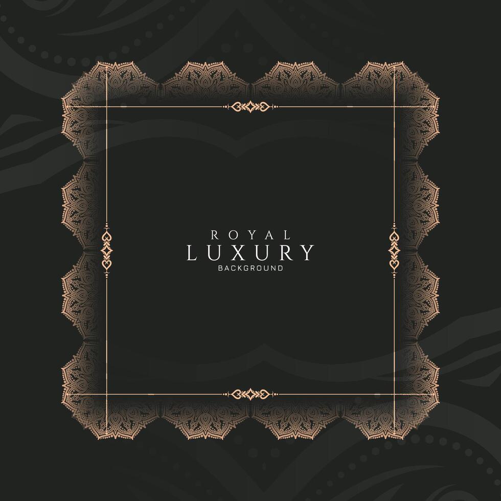 Luxurious decorative floral frame classic mandala background design vector