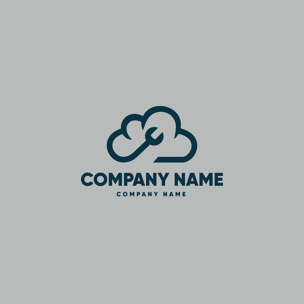 Cloud hosting company Logo Design , logo template vector