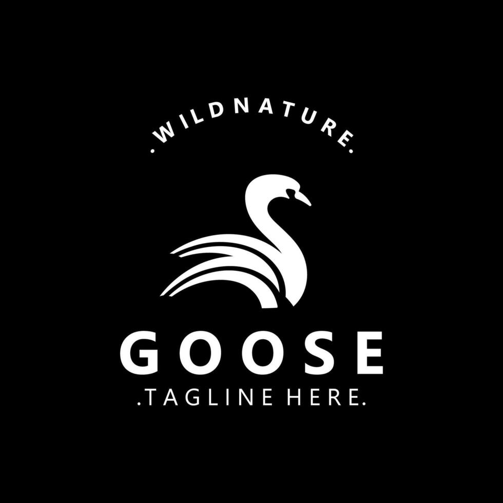 Animal Goose bird logo with modern style inspiration. premium design vector