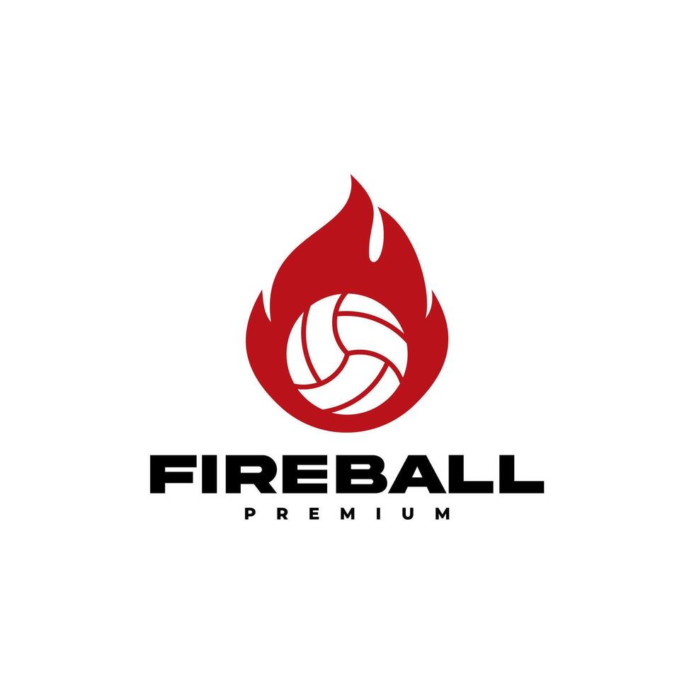 FIRE BALL FLAME LOGO ICON ILLUSTRATION vector