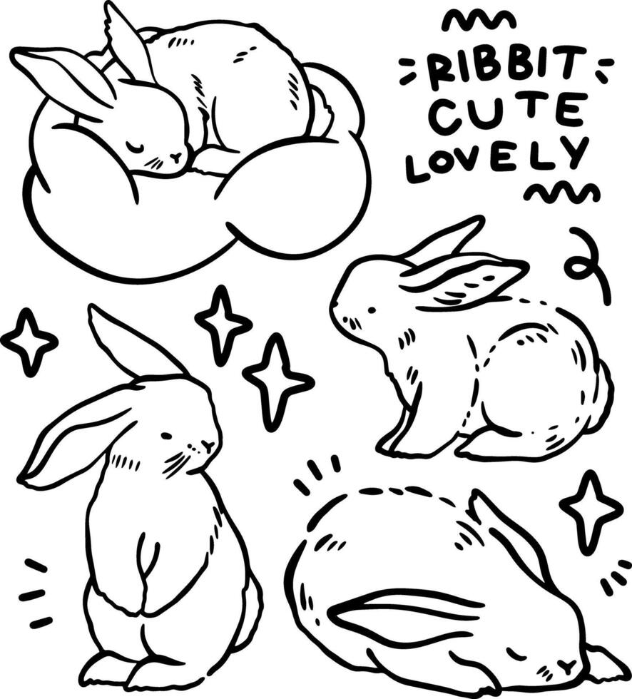 cute rabbit design for templates. vector
