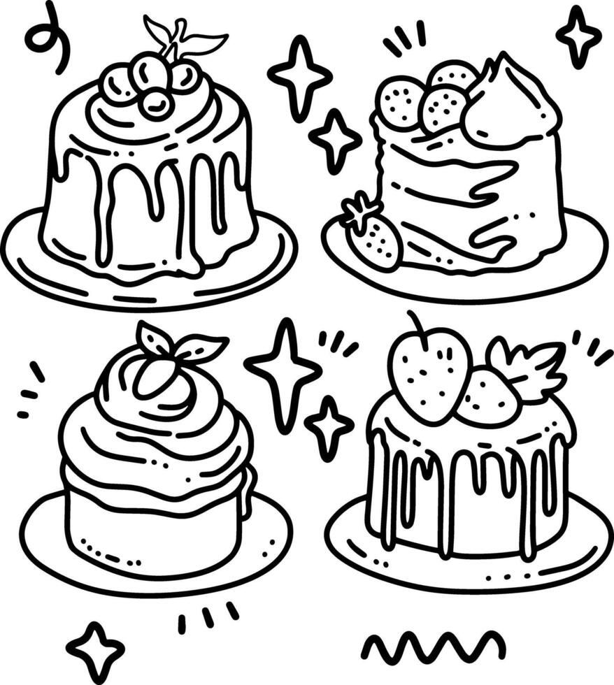 dessert element design for templates. vector