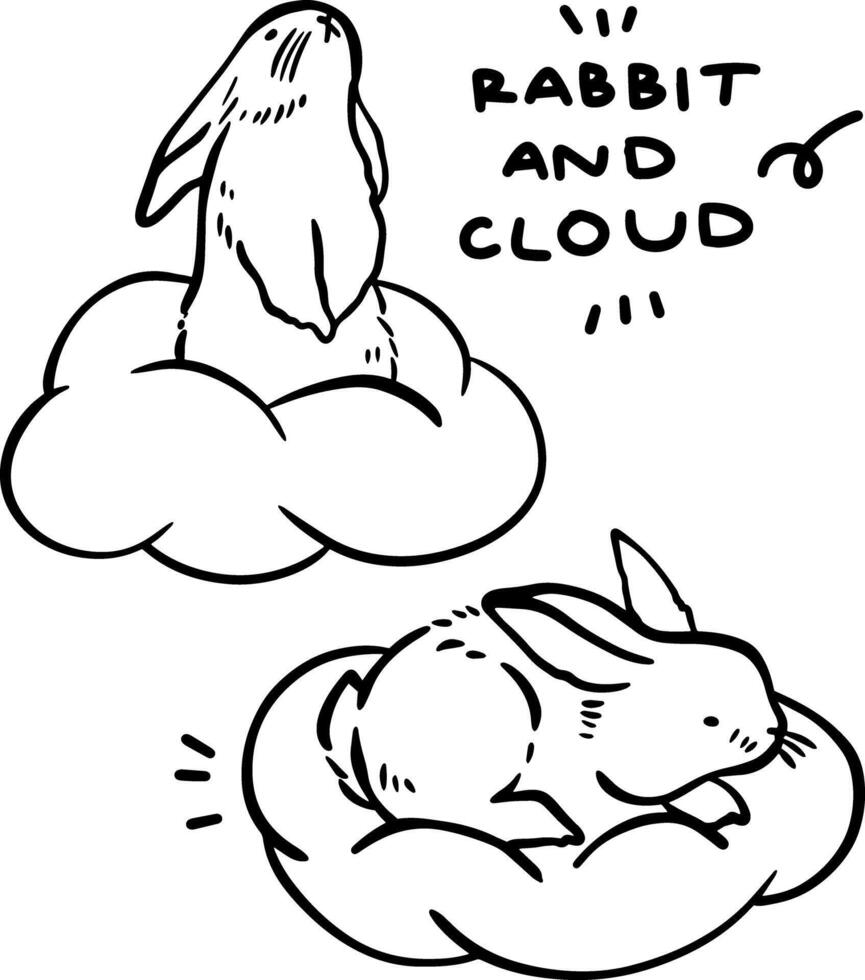 cute rabbit design for templates. vector