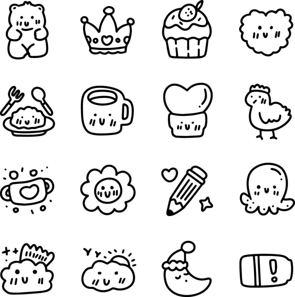 cute doodles design for templates. vector