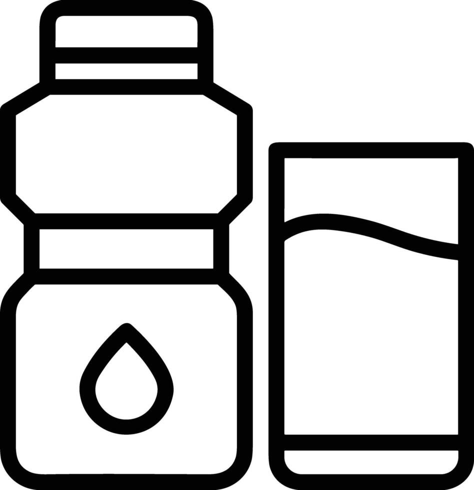 Bottle drink icon symbol image. Illustration of the drink water bottle glass design image vector