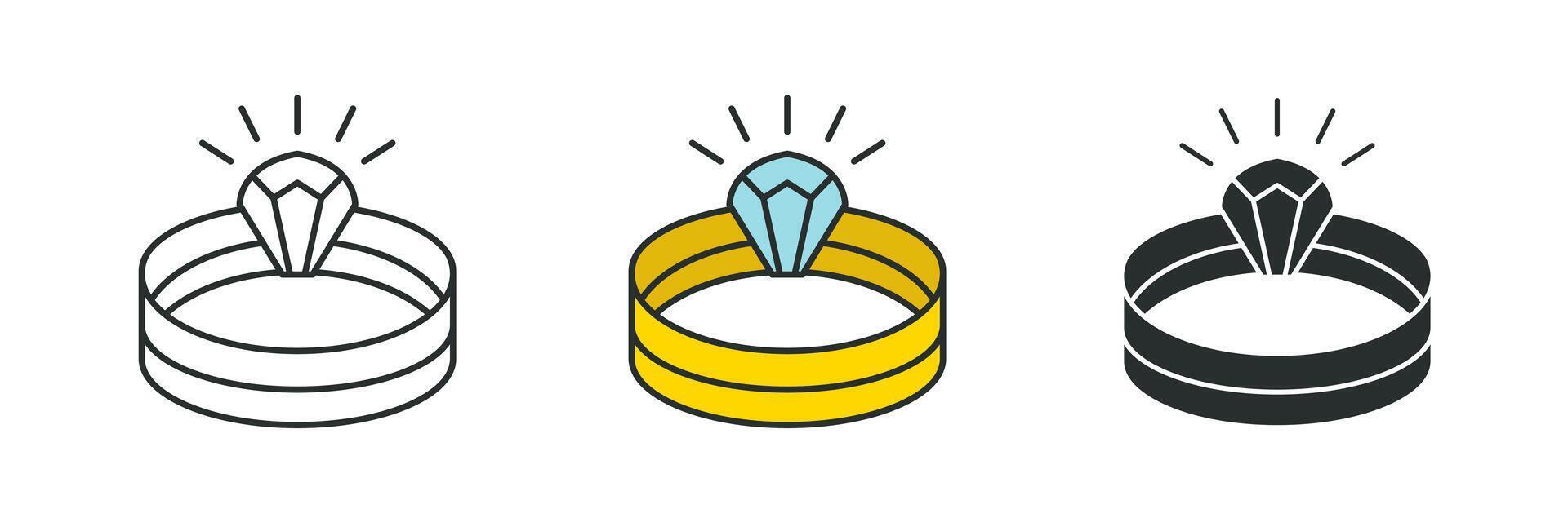 Ring Icon symbol illustration isolated on white background vector