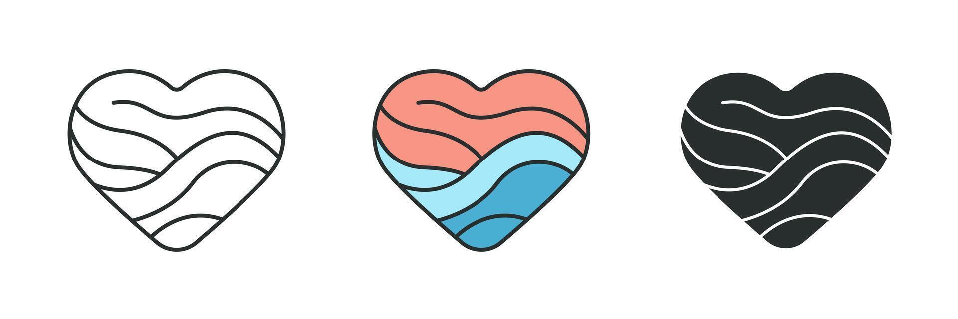 Heart Icon symbol illustration isolated on white background vector