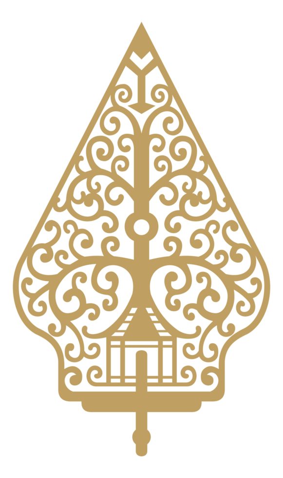 Indonesian Javanese culture, golden gunungan wayang shapes 45771399 PNG