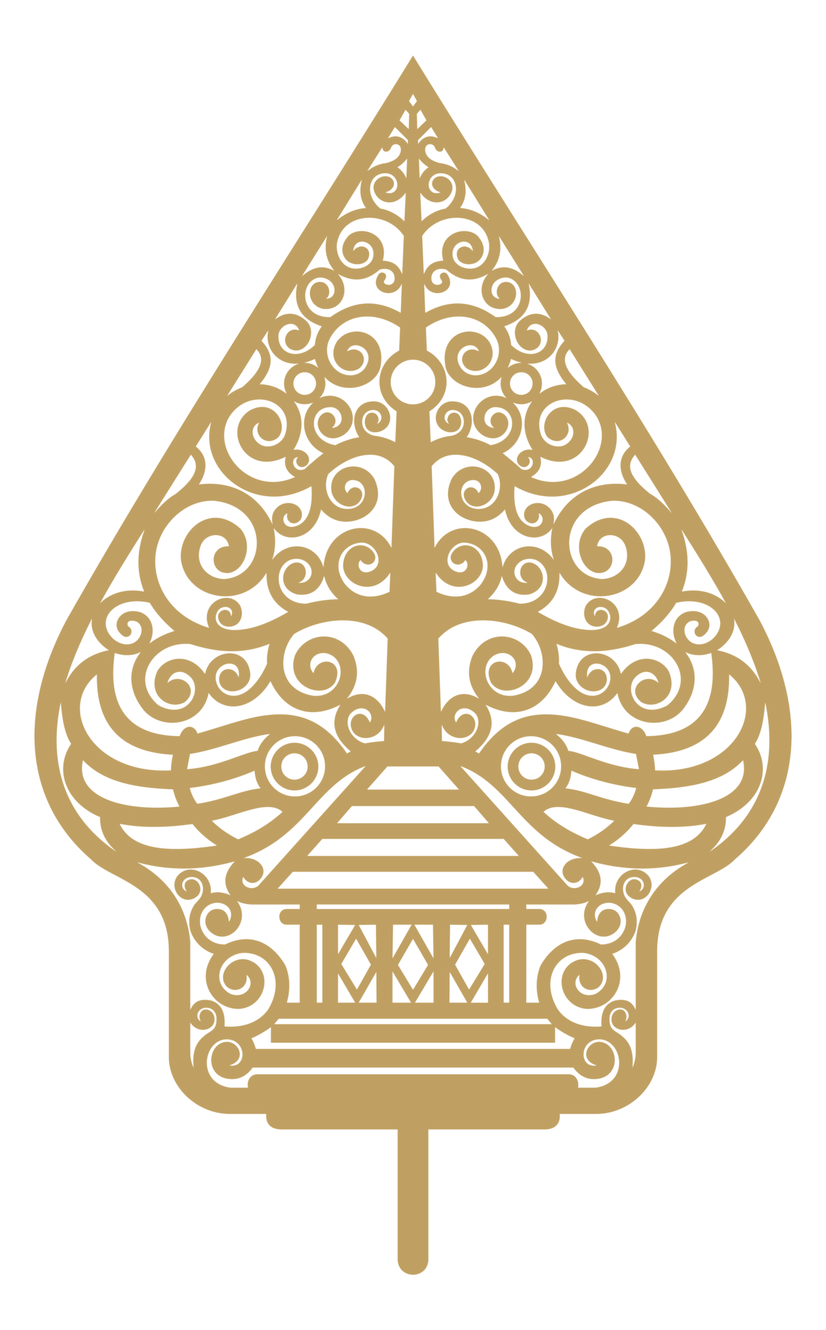 Golden gunungan wayang design, Indonesian Javanese culture 45771407 PNG