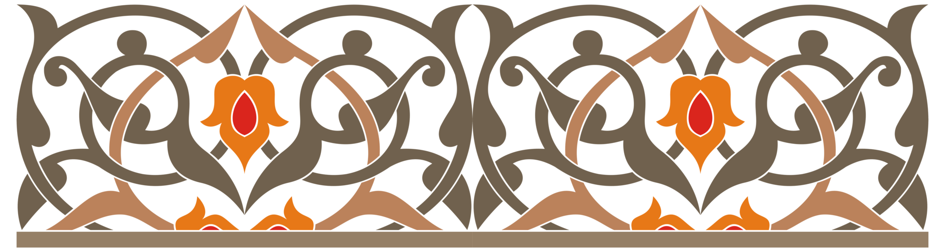 pattern Islamic ornamental design, border for ornament on the edge of the frame. Perfect for calligraphic decoration frames, invitation card, etc. png