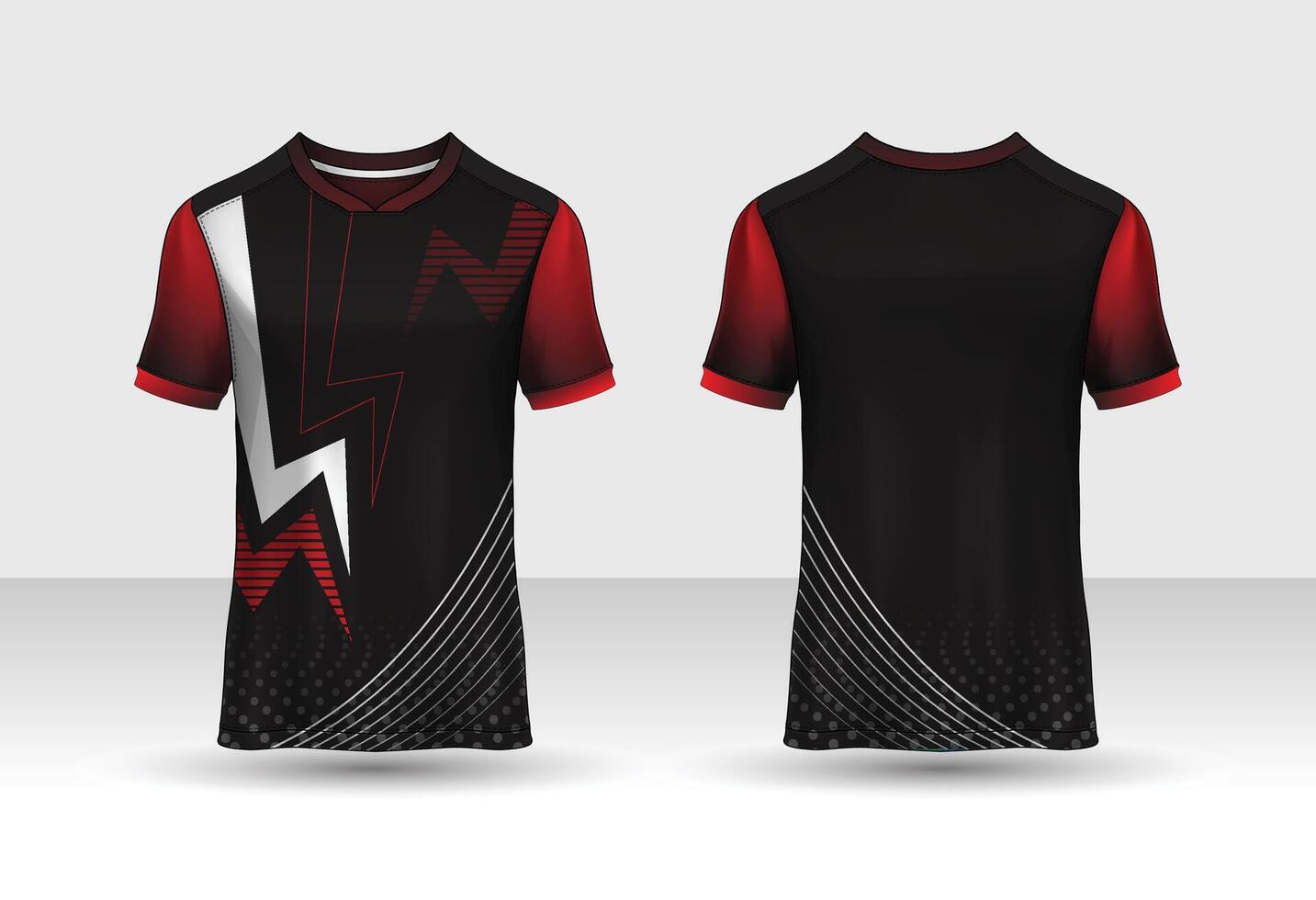 Sport jersey template mockup curve design for football soccer, racing, running, e sports vector