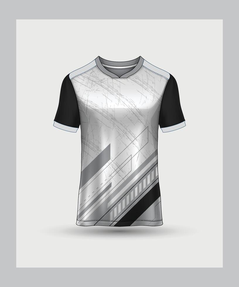 Sport jersey template mockup curve design for football soccer, racing, running, e sports vector