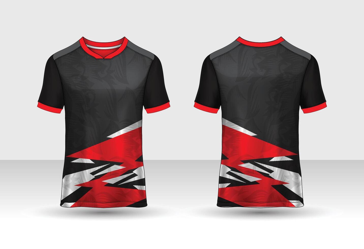 Sport jersey template mockup curve design for football soccer, racing, running, e sports vector