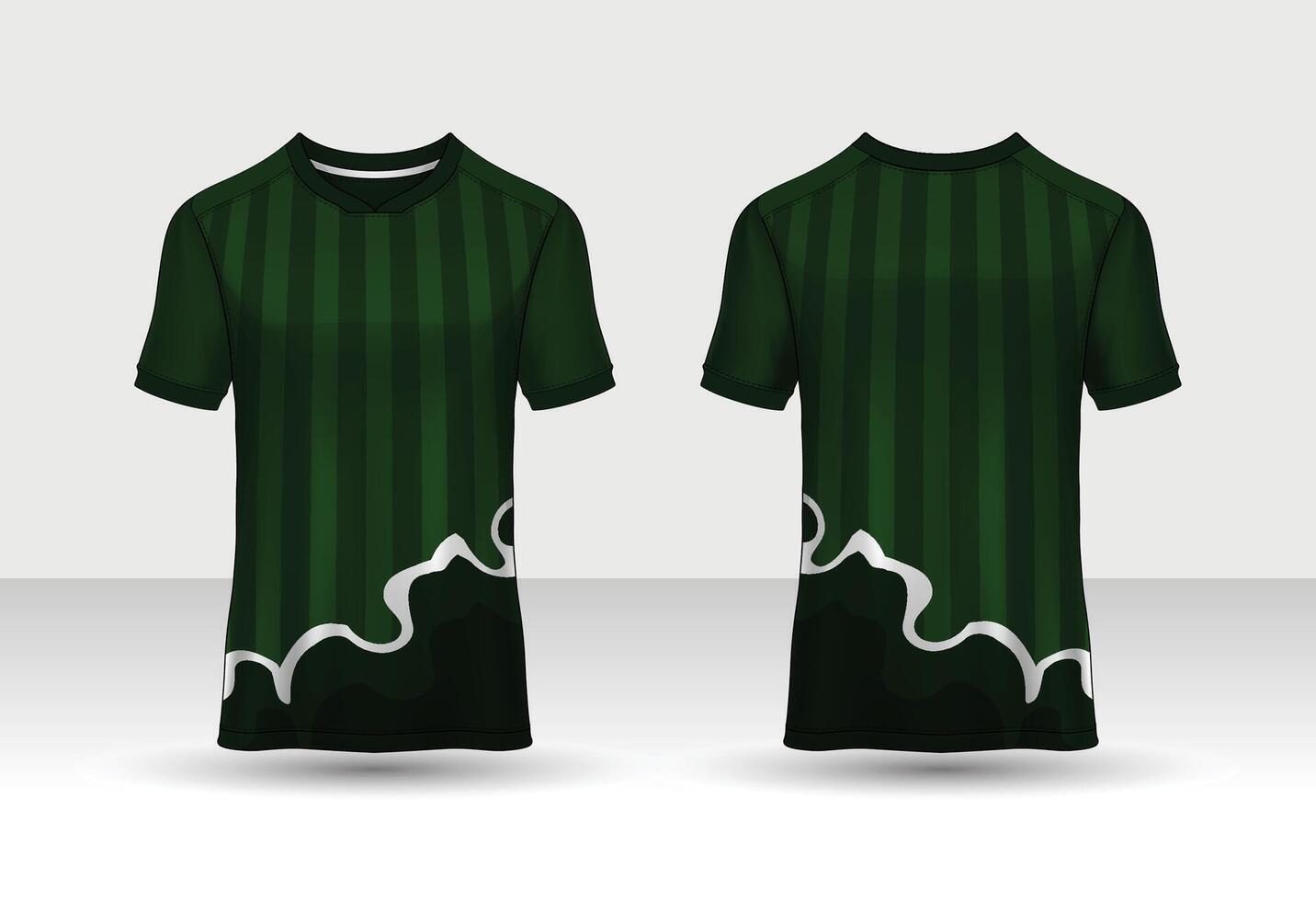Sport jersey template mockup curve design for football soccer, racing, running, e sports vector